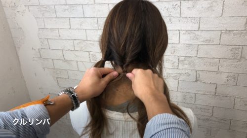 三つ編みヘアアレンジ