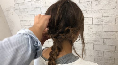 三つ編みヘアアレンジ