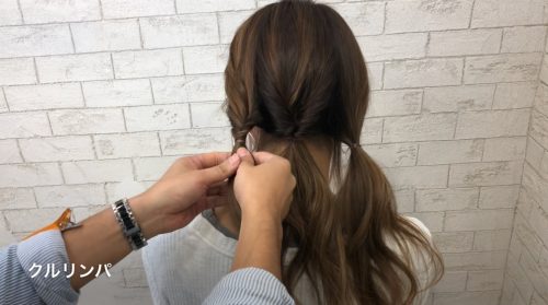 三つ編みヘアアレンジ