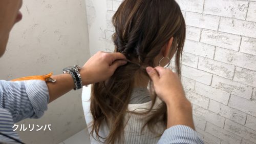 三つ編みヘアアレンジ