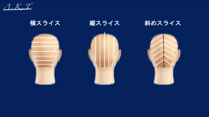 グラデーションカット基本編・切り方