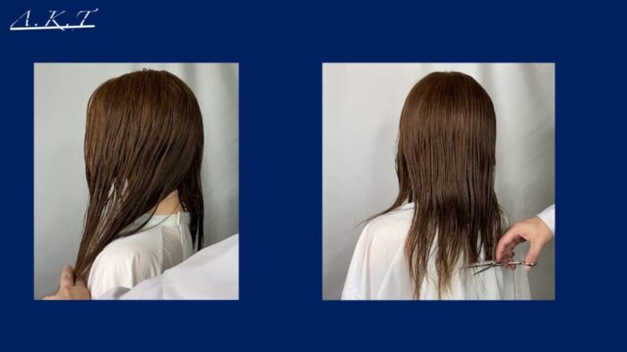 ロングレイヤーカット切り方・違いについて