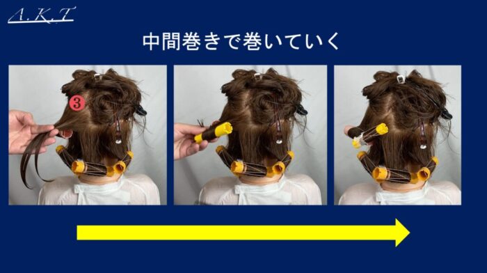 ロングレイヤーパーマのかけ方・巻き方